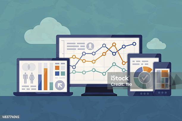 Statistics And Analysis Stock Illustration - Download Image Now - Analyzing, Data, Marketing