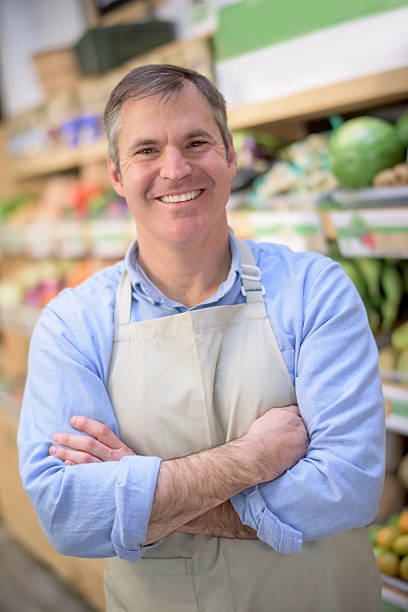 istock Man working at a supermarket 483774718