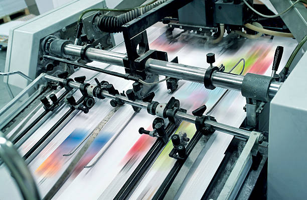 istock Detail of printing offset machine 483777144