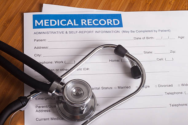 istock Medical insurance records and Stethoscope 483777902