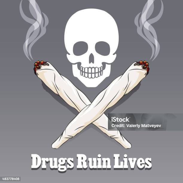Vector Anti Drug Poster Stock Illustration - Download Image Now - 2015, Addiction, Banner - Sign