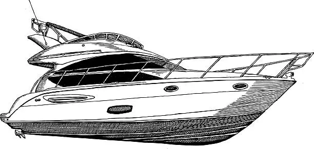 Vector illustration of Yacht