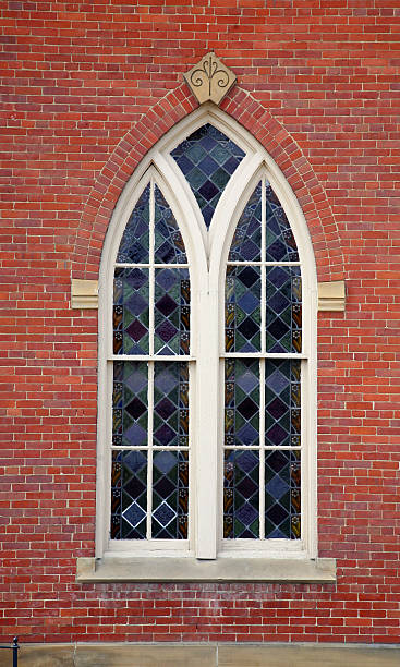 istock Stained Glass Window In A Chapel 483784917