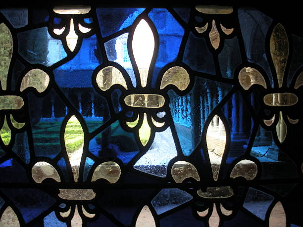 istock stained-glass window of a convent 483785116