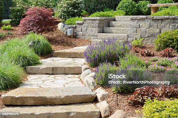 Professional Landscaping Stock Photo - Download Image Now - Hardscape, Landscaped, Ornamental Garden