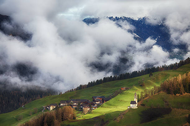 istock Alpine village in Dolomites mountains 483785797