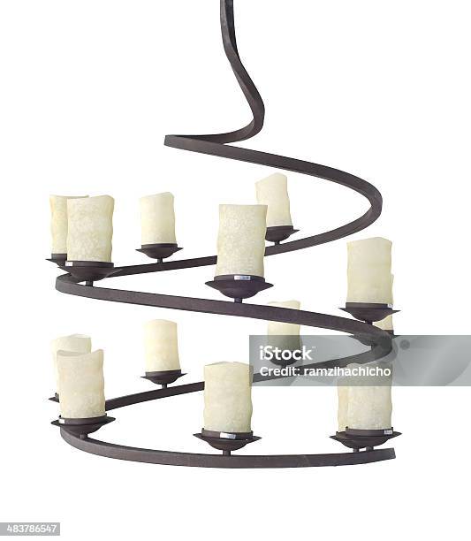 Rustic Chandelier Isolated With Clipping Path Included Stock Photo - Download Image Now