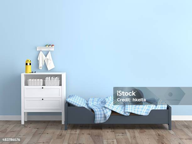 Kids Room Interior 3d Rendering Image Stock Photo - Download Image Now - 2015, Alcove, Bed - Furniture