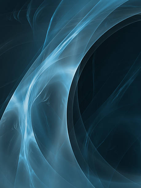 abstract blue curved shapes stock photo