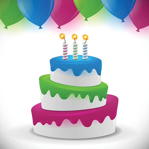 Ilustración de Pastel De Cumpleaños y más Vectores Libres de Derechos de  Pastel de cumpleaños - Pastel de cumpleaños, Cumpleaños, Vector - iStock