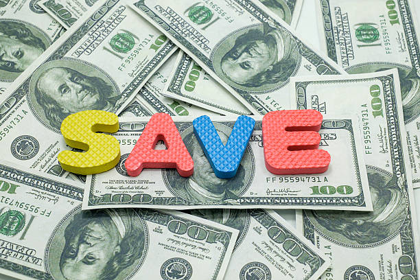 istock Save word on Us dollar banknote on the background 483787622