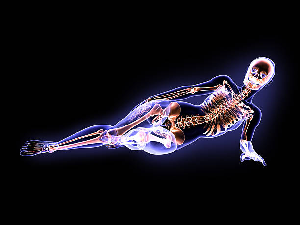 istock X-Ray Woman Lying on the Ground 483787981