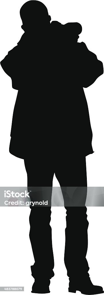 Man with camera Man with a photo camera on white background Adult stock vector