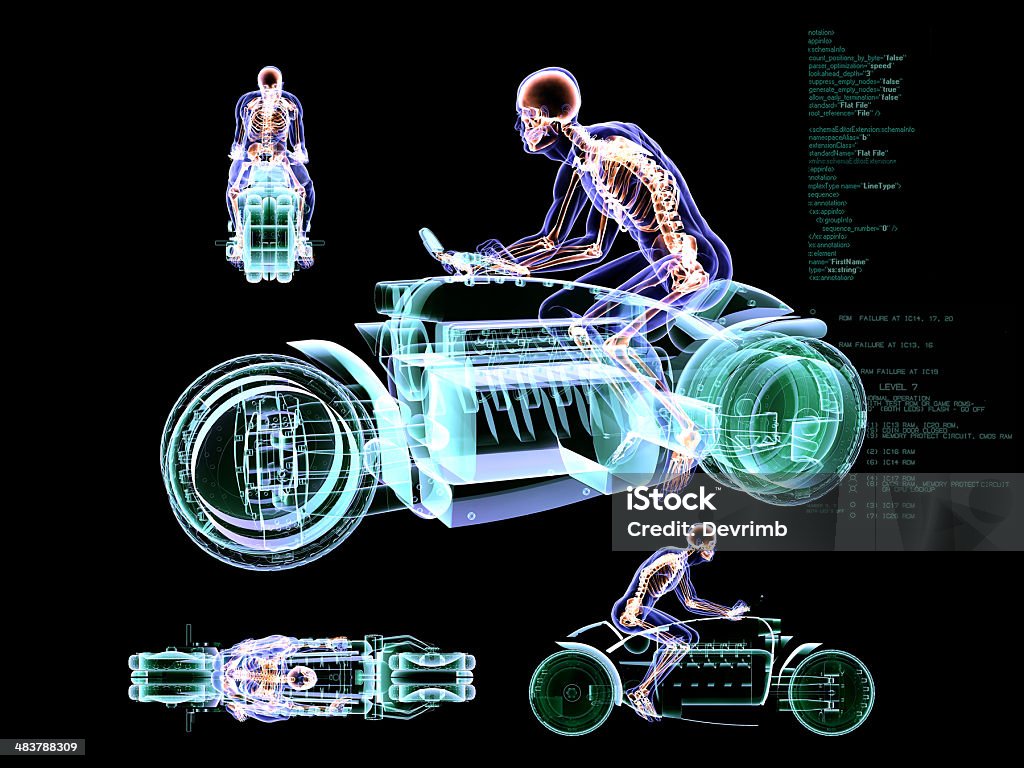 X-Ray Motorrad-Design - Lizenzfrei Aktivitäten und Sport Stock-Foto