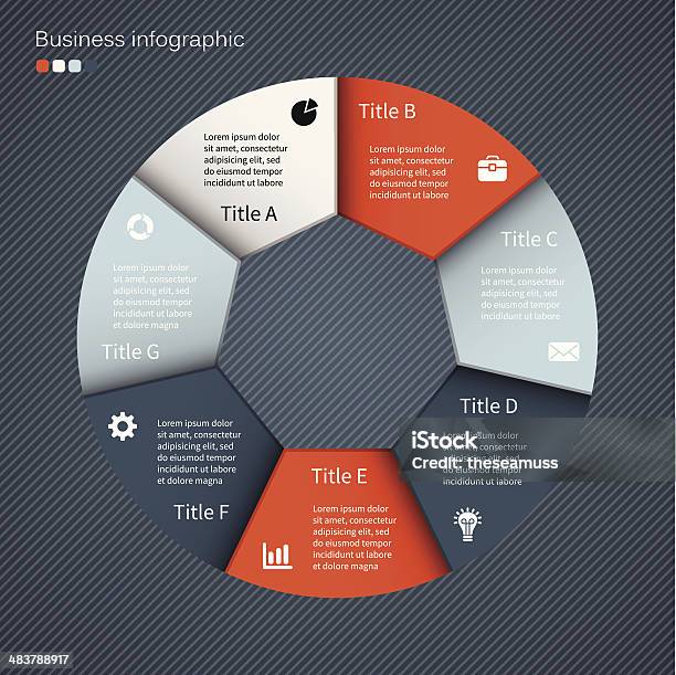 Moderne Vektorinfografik Für Businessprojekt Stock Vektor Art und mehr Bilder von Abstrakt - Abstrakt, Broschüre, Daten