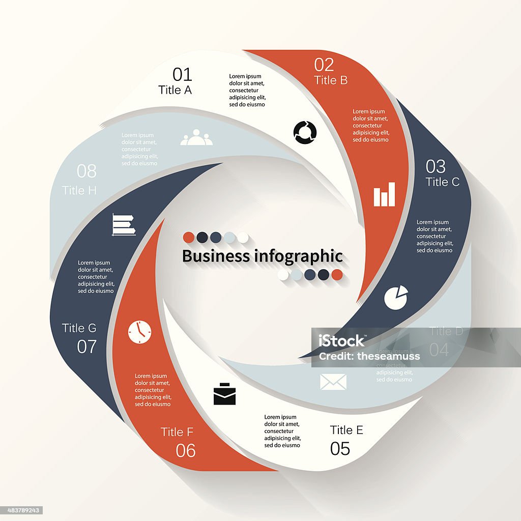 Moderne Vektor-info-Grafik für business-Projekt - Lizenzfrei Abstrakt Vektorgrafik