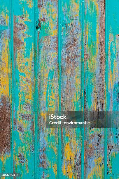 Old Abstract Turquoise Wooden Board Texture Stock Photo - Download Image Now - Abstract, Backgrounds, Blue