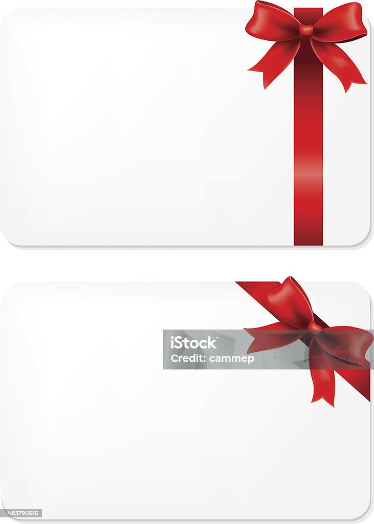 Red Bow And Blank Gift Tags Stock Illustration - Download Image