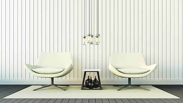 istock White Armchair and Simple Wall 483794226