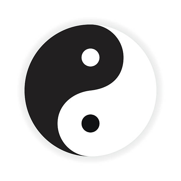 ilustrações de stock, clip art, desenhos animados e ícones de símbolo yin yang. vector. - tao