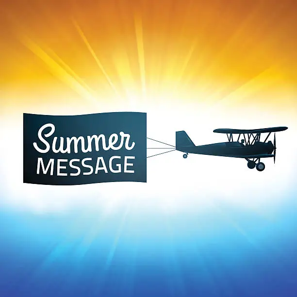 Vector illustration of Summer Background with Message