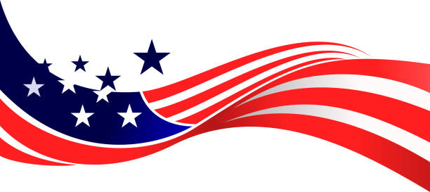 usa flagge winken - politics patriotism flag american culture stock-grafiken, -clipart, -cartoons und -symbole