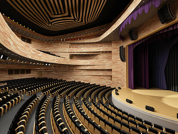 istock Interior of the modern theater built in 3D 483800295