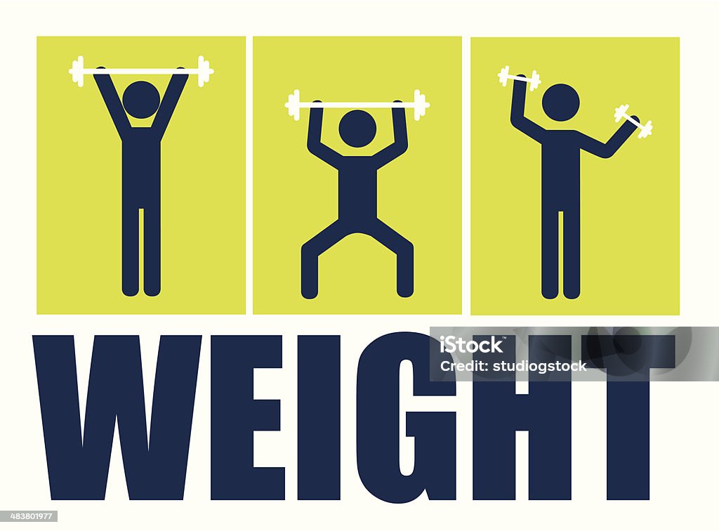 Weights design Weights design over graybackground, vector illustration Active Lifestyle stock vector