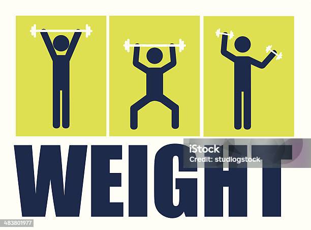 Weights Design Stock Illustration - Download Image Now - Active Lifestyle, Activity, Anaerobic Exercise