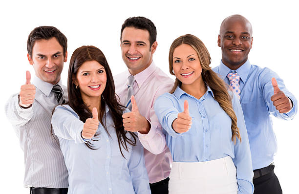 istock Business group with thumbs up 483802153