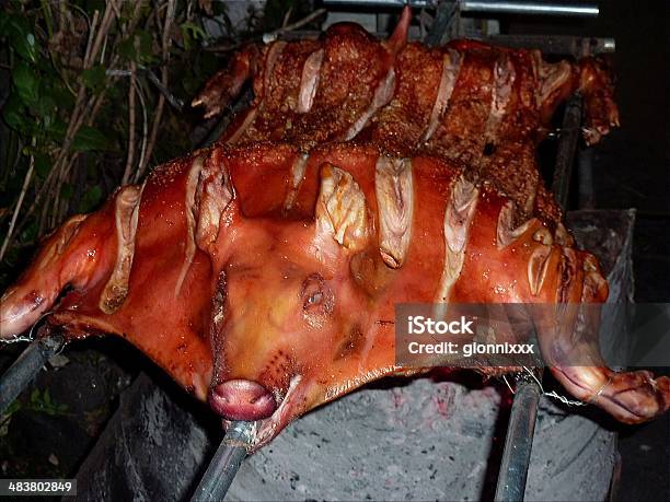 Roasted Pork Stock Photo - Download Image Now - Asia, Barbecue - Meal, Barbecue Grill