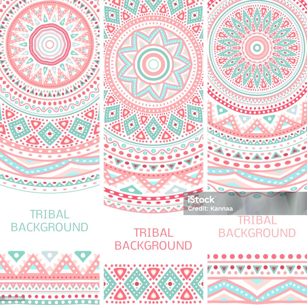 vintage banners étnico Tribal - arte vectorial de Patrones visuales libre de derechos