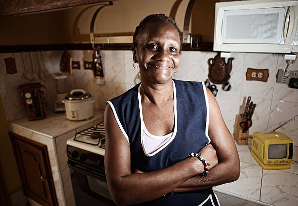 istock Mature black woman posing 483803009