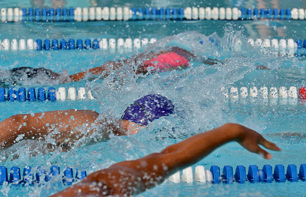 istock Freestyle swimmers racing 483804271