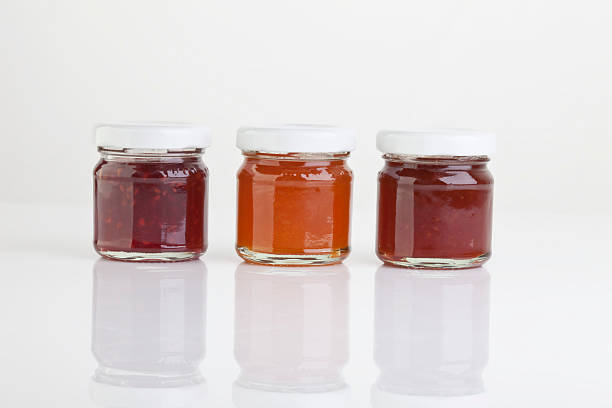 istock Variety of jam on white background,close up 483807090