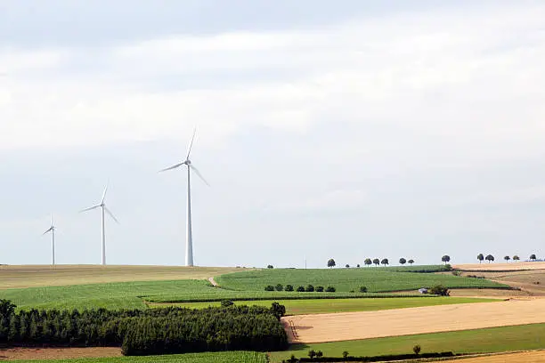 Photo of three wind turbines in luxemburg