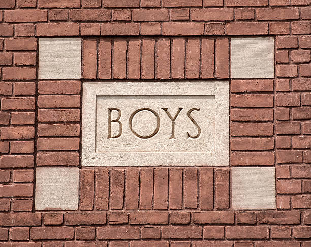 istock Boys Sign Carved in Stone 483812456