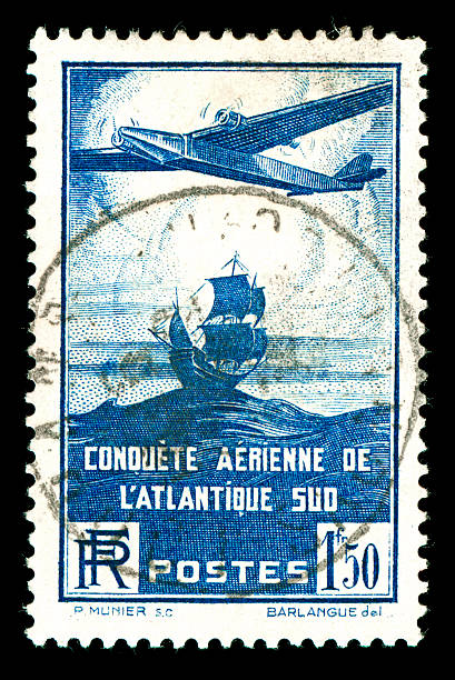 istock rare vintage aircraft stamp 483816049
