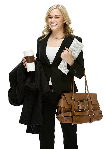 istock Happy businesswoman standing 483816163