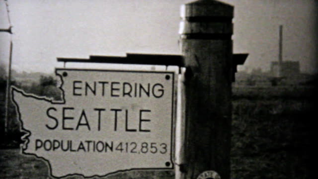Visiting Seattle Washington On Driving Trip-1940 Vintage 8mm film