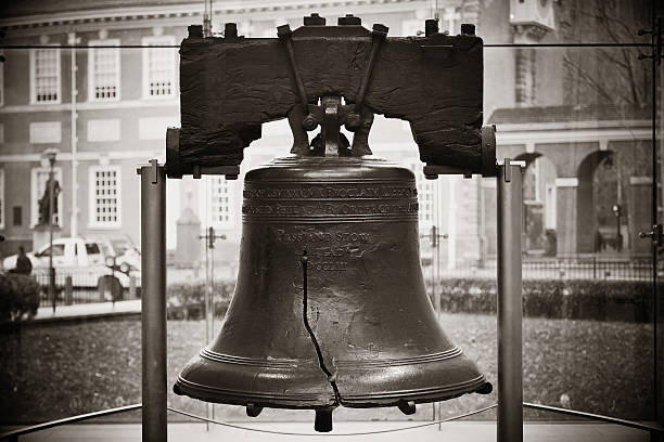 Liberty Bell Liberty Bell and Independence Hall in Philadelphia independence hall stock pictures, royalty-free photos & images