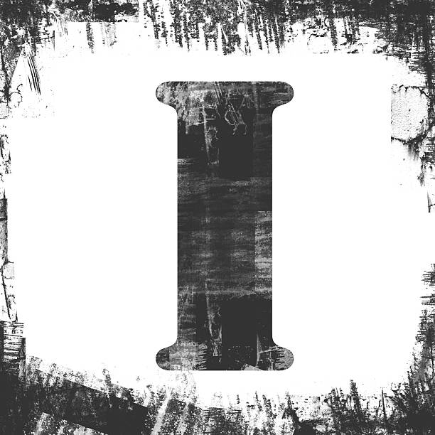 istock Single Letter I Stamp, Grunge Design 483818685