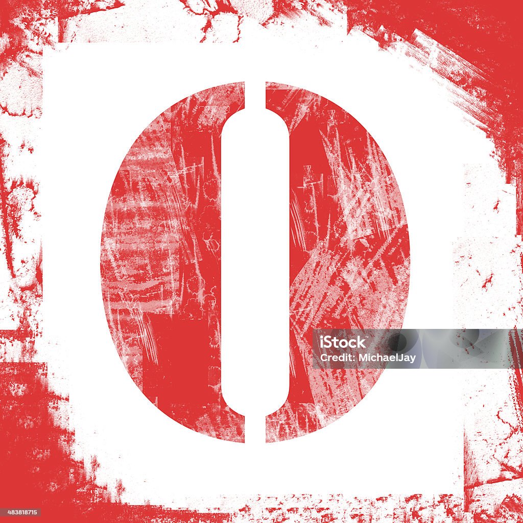 Uma única letra O carimbo de Design Grunge - Foto de stock de Carimbo royalty-free