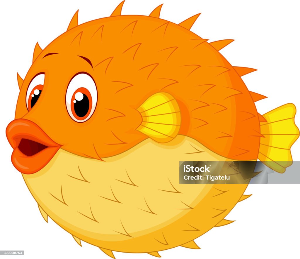 Cute puffer fish cartoon Vector illustration of Cute puffer fish cartoon  Puffer Fish stock vector