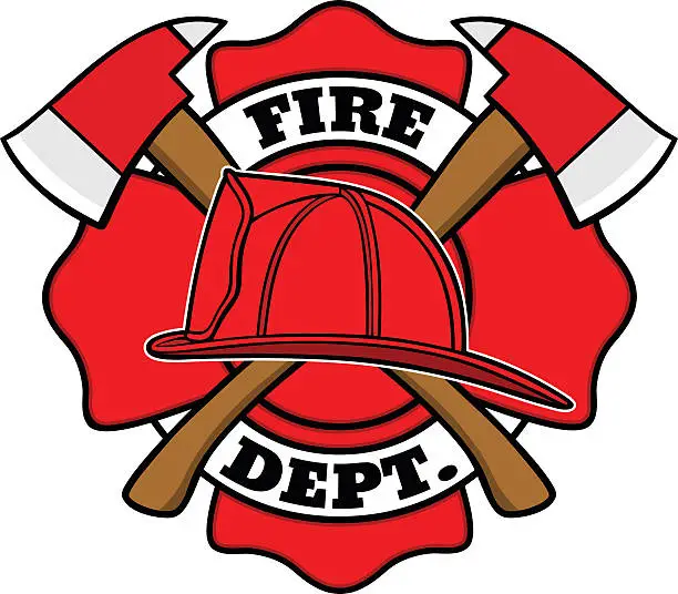 Vector illustration of Firefighter Badge