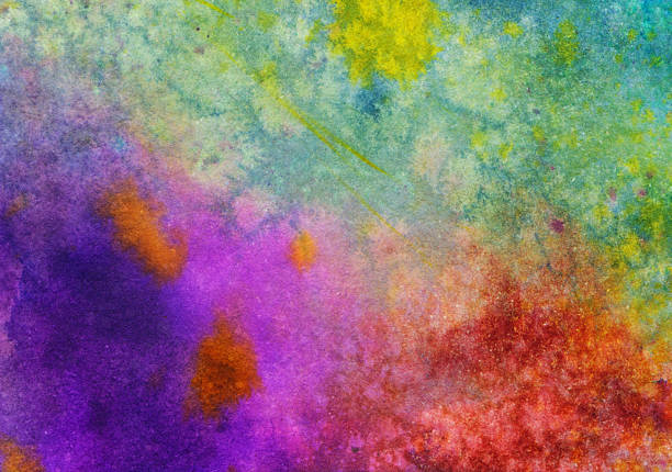 istock Vivid rainbow colors with paint splatters 483821734