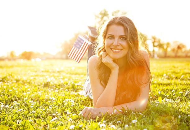 Woman enjoying the sun.
