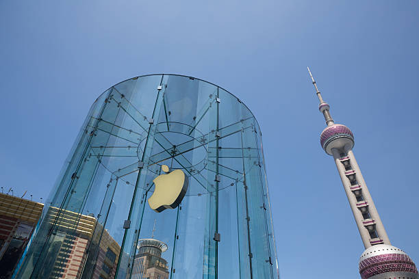 Shanghai, China - August 6, 2015 : Apple Store in Century Avenue, Shanghai, China. This is Shanghai's first Apple Store. 