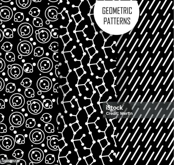 Geometric Pattern In Op Art Design Black And White Art Stock Illustration - Download Image Now
