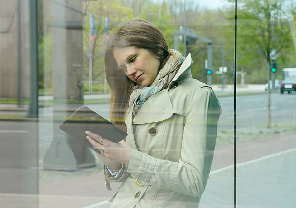 istock Young business woman using tablet pc, Berlin, Germany 483830664